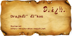 Drajkó Ákos névjegykártya