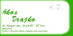 akos drajko business card